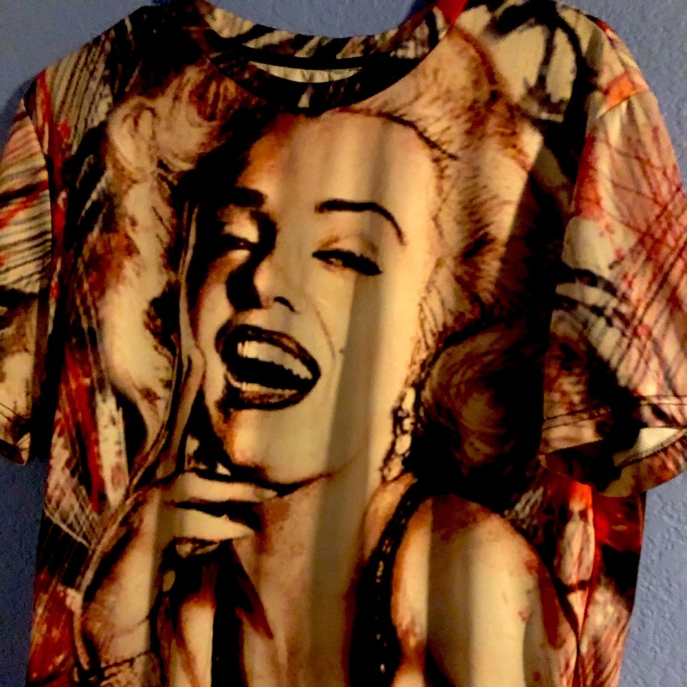 Custom silk Marilyn Monroe shirt